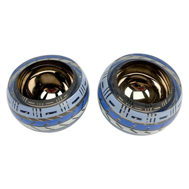 Mid-Century Modern Monica Backstrom for Kosta Boda Tonga Line Tea Glass Bowls- A Pair For Sale - Image 3 of 9