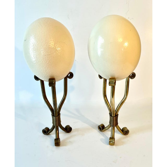 1990s Solid Brass Stands or Object Holders with Wrapped Brass Cord - Set of 2 For Sale - Image 5 of 8