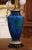 Mid-Century French Blue Glazed Ceramic and Bronze Urn Table Lamp For Sale In Dallas - Image 6 of 10