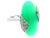 This stunning chrysoprase and diamond ring was made in the 1950s in 18K white gold. The center stone is a vibrant, 24...