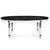 Napoleon III Ovular Dining Table with Nero Portoro Marble Top France, late 19th century 30 5/8" H x 41 1/8" D x 71 3/8" W,...