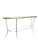 1986 Design Institute of America Brushed Nickel & Glass Console Table For Sale
