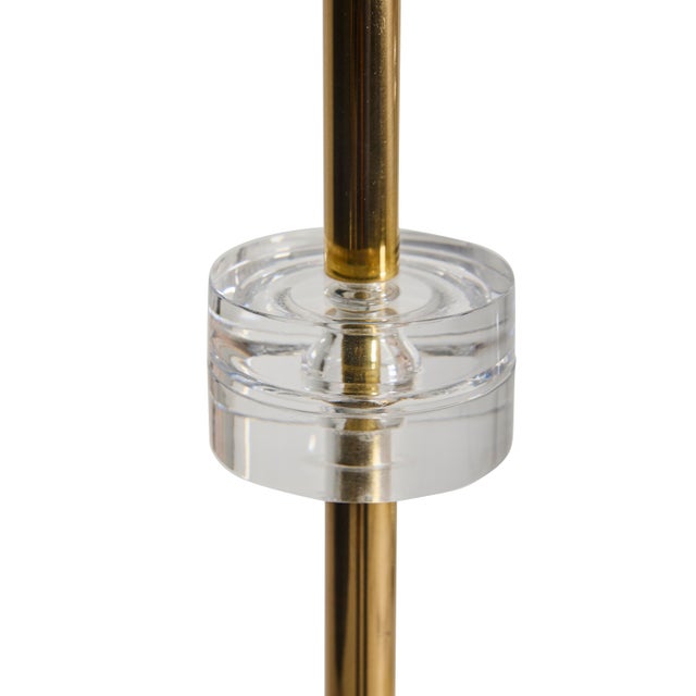 Orrefors Floor Lamps in Glass and Brass by Carl Fagerlund for Orrefors, 1960s, Set of 2 For Sale - Image 4 of 8