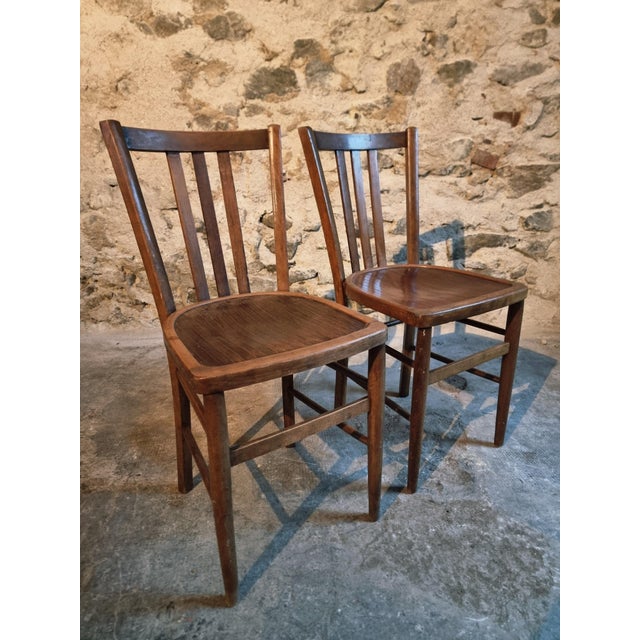 Early 20th Century Bistro Chairs in Beech from Luterma, Estonia, 1950s, Set of 2 For Sale - Image 4 of 16
