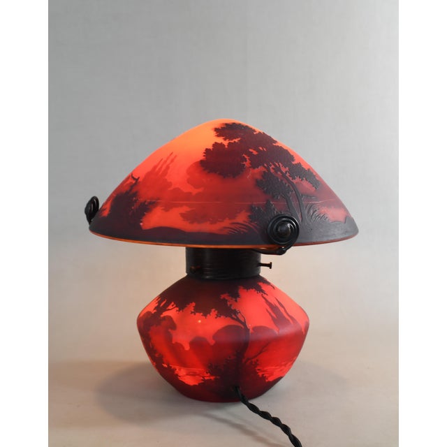 French Art Deco Mushroom Lamp by Muller Freres - 1920s France For Sale - Image 11 of 18