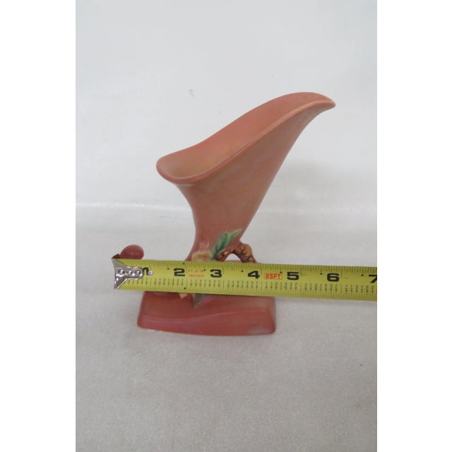 Roseville 321-6 Cornucopia Vase 1940s Apple Blossom For Sale In Miami - Image 6 of 13