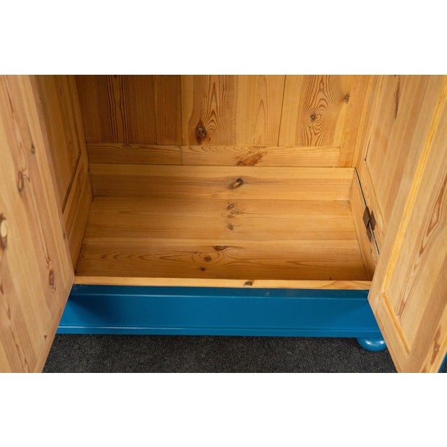 Art Nouveau Blue Painted Wardrobe For Sale - Image 12 of 18