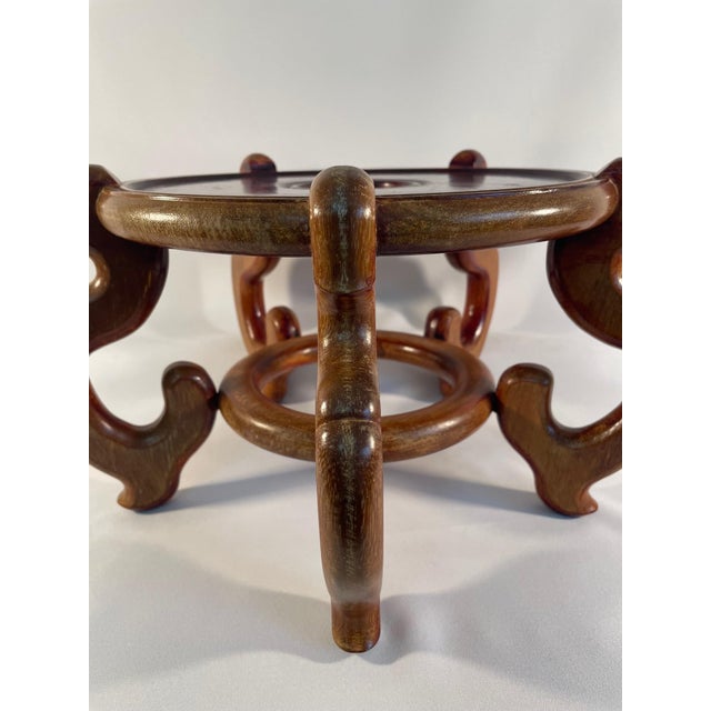 Vintage 1960s Large Rosewood Plant or Vase Stand For Sale - Image 9 of 12