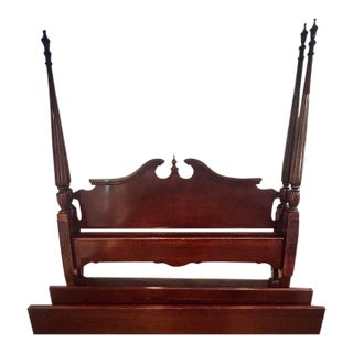 King Size Mahogany Chippendale Limited Edition 'Cochran' Four Poster Rice Bed For Sale