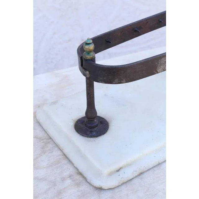 French 19th Century Meat Holder on Marble Slab For Sale - Image 3 of 11