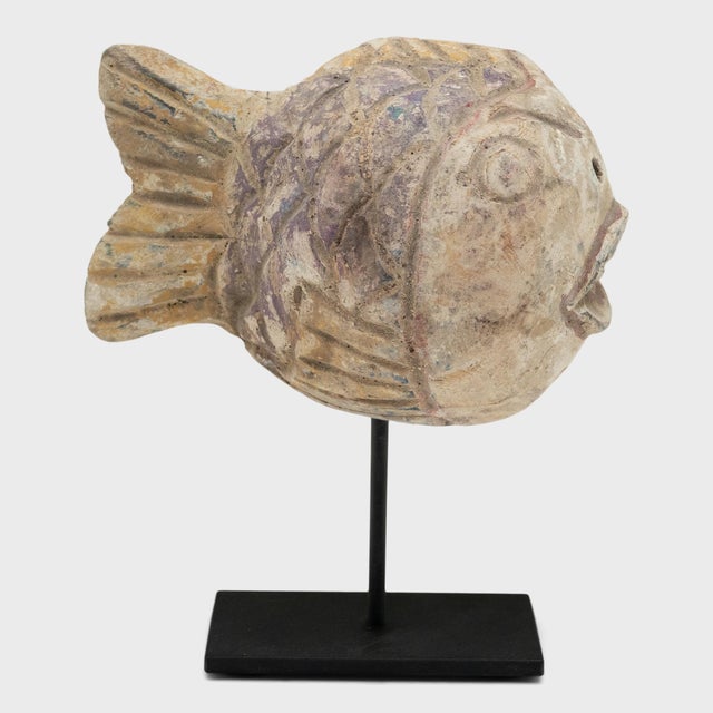 Rustic Chinese Polychrome Lucky Fish, C. 1900 For Sale - Image 3 of 4