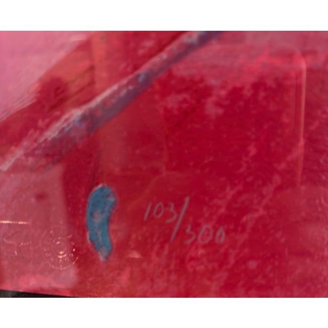 Abstract 1980s Reclining in Red - Peter Max For Sale - Image 3 of 4