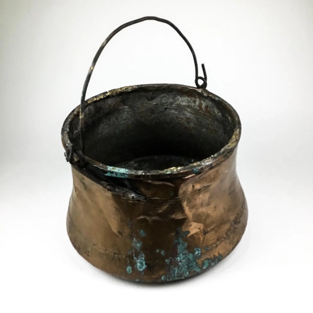 Antique French Copper & Brass Kettle or Chimney Pot For Sale - Image 13 of 13