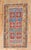 A late 19th century woven antique Karaghasli Caucasian rug. 3' x 5' The brilliant colors and use of lateral elements make...