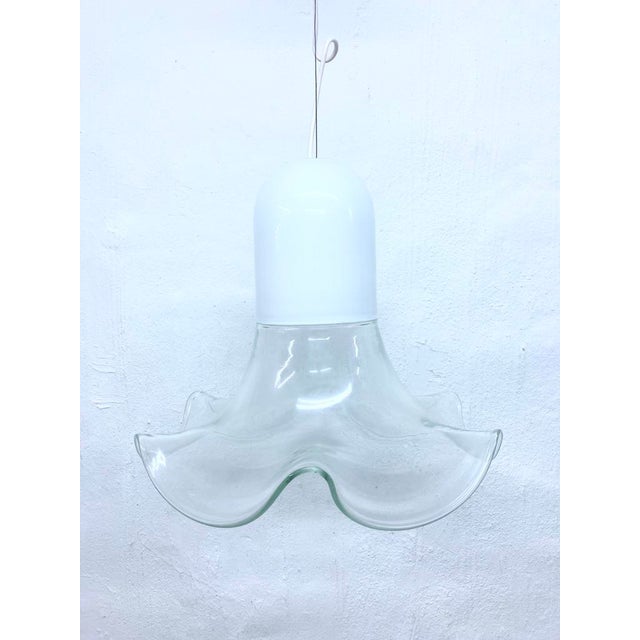 1970s Italian Murano Glass Pendant Lamp by Renato Toso & Roberto Pamio for Leucos, 1970s For Sale - Image 5 of 10