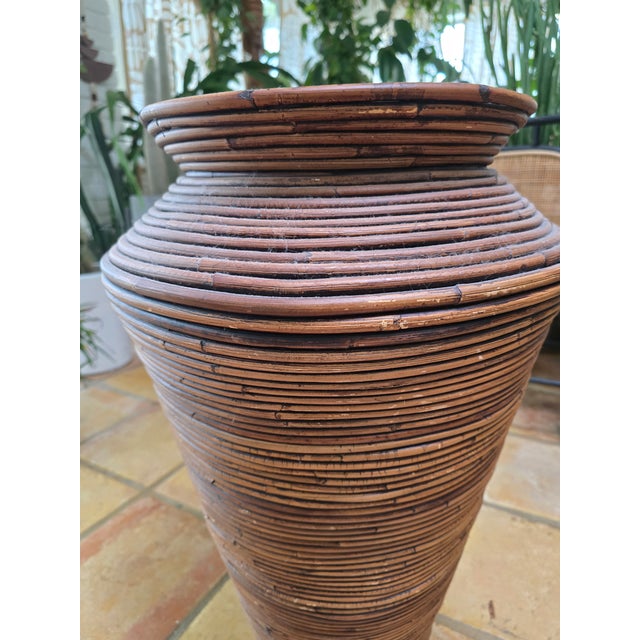 Boho Chic Boho Chic Pencil Reed Floor Vase For Sale - Image 3 of 8