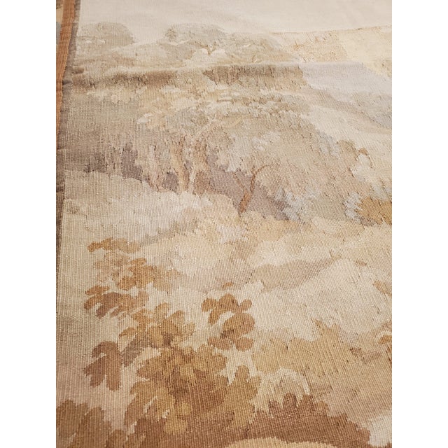19th Century Aubusson Tapestry, Handmade, Ivory, Taupe, Cream For Sale - Image 10 of 18