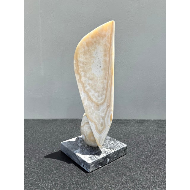 Mid 20th Century Vintage Abstract Onyx Stone Sculpture For Sale - Image 5 of 7