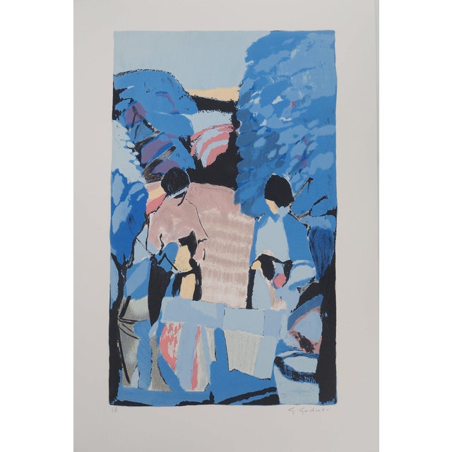 Gabriel Godard, Promenade en forêt, Lithograph For Sale