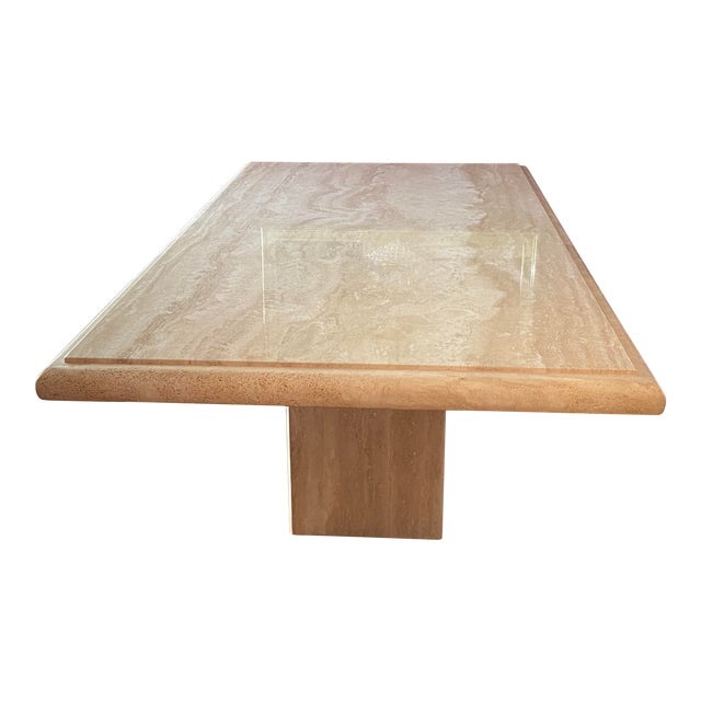 Contemporary Travertine Marble Dining Table Chairish