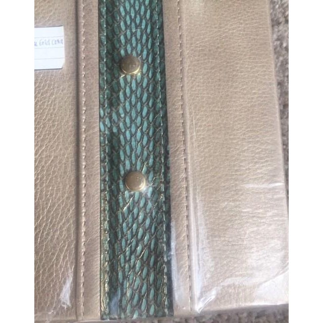 2000 - 2009 Rare R & Y Augousti Paris Leather Photo Album With Blue Cobra Snakeskin & Gold Studs NWT For Sale - Image 5 of 18