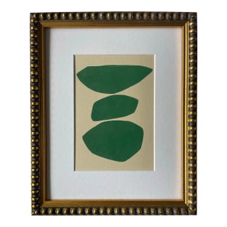 2026 "Alba" Abstract Minimalist Painting on Paper by Artist r.k. Red For Sale