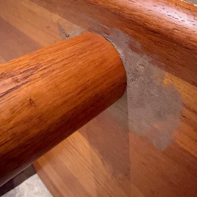 Solid Teak Wood Coffee or Side Table in a Kidney Shape Mid Century Modern For Sale - Image 14 of 16