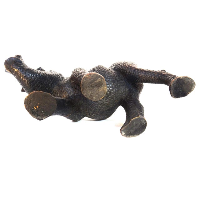 Mid 20th Century African Carved Wood Black Rhinoceros Sculpture For Sale - Image 9 of 13