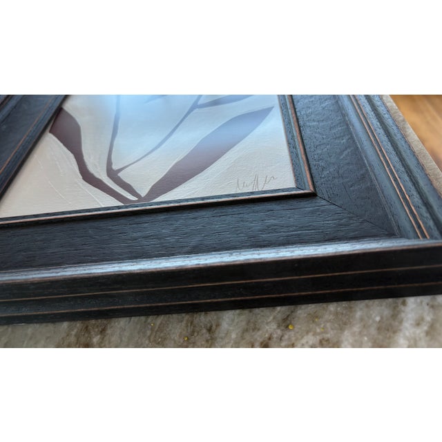 2026 Origjnal Abstract Botanical Painting in Red, Framed For Sale In Houston - Image 6 of 6