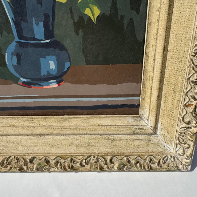 Realism Rose Still Life Paint by Number Original Framed Artwork For Sale - Image 3 of 6