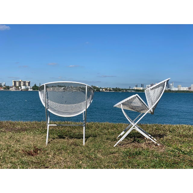 1950s Orange Slice Patio Chairs Maurizio Tempestini for Salterini - a Pair, Attributed For Sale - Image 9 of 13