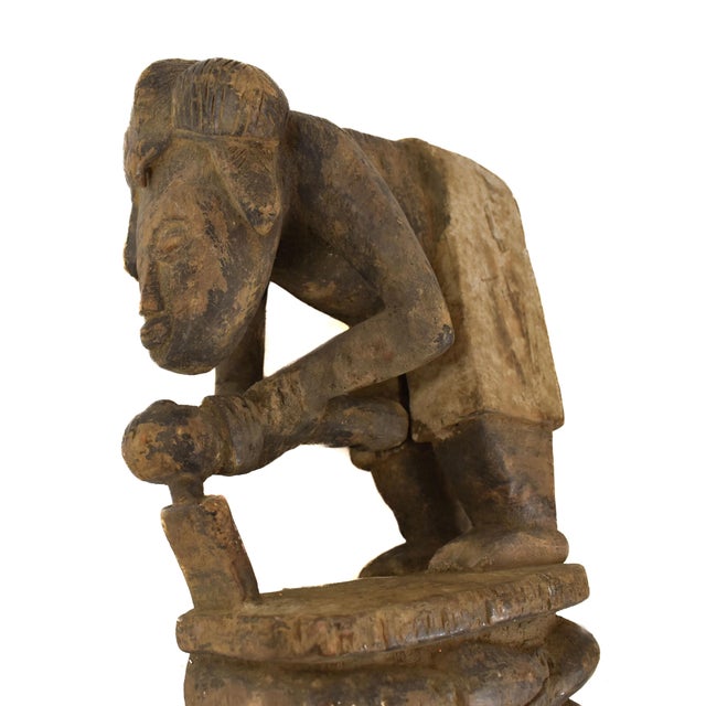 African Early 20th Century Baule Mask with Figures Côte d'Ivoire For Sale - Image 3 of 8