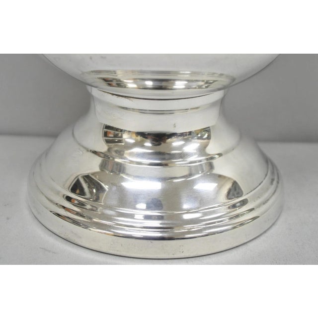 Silver Vintage Leonard Silver Plated Trophy Cup Champagne Chiller Ice Bucket Engraved For Sale - Image 8 of 16