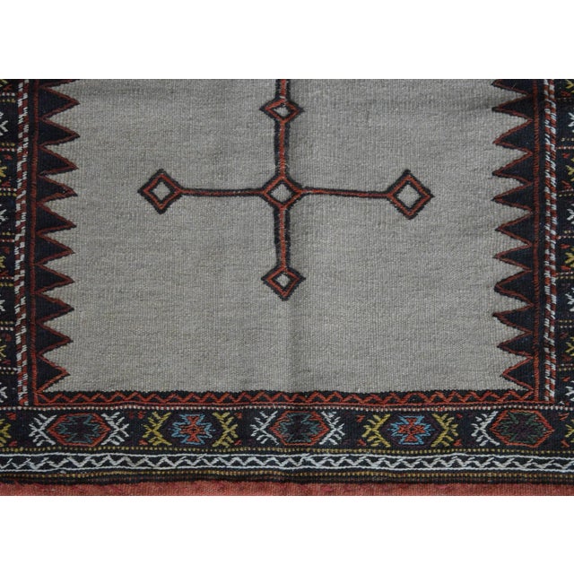 Mid 20th Century Vintage Persian Afshar Sofreh Rug For Sale - Image 5 of 10