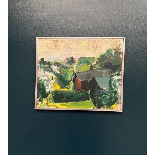 Kenneth Abrahamsson, Landscape, 1950s, Oil on Canvas, Framed For Sale - Image 12 of 16