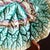 Late 19th Century Begonia Majolica English Leaf Plate With Stand For Sale - Image 5 of 7