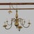 Brass-Plated Metal Chandelier with Arms, 1900s For Sale - Image 10 of 10