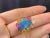Bochic "Capri" Vintage Blue Opal & Ruby Ring Set In 18K Gold & Silver For Sale - Image 16 of 18