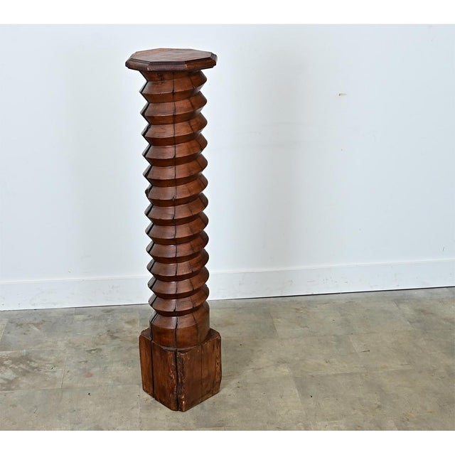 Brown French 18th Century Grape Screw Press / Pedestal For Sale - Image 8 of 11