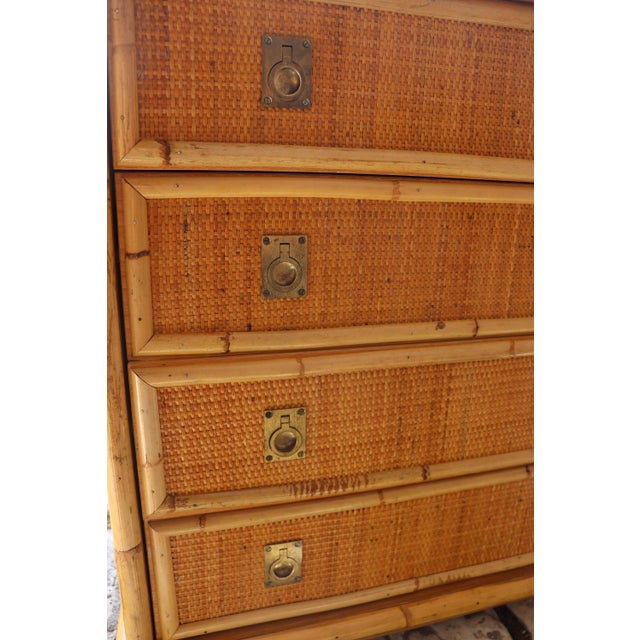 Rattan Chest of Drawers from Dal Vera, Italy, 1970s For Sale - Image 10 of 11