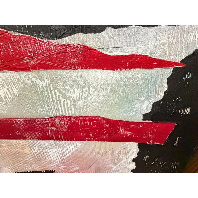 90's Large Rodolfo Carlos Signed Abstract Paintings - A Pair For Sale - Image 9 of 15
