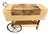 Vintage Aldo Tura Milano Italian Lacquered Goatskin Parchment Drop-Leaf Bar Cart, 1960s For Sale