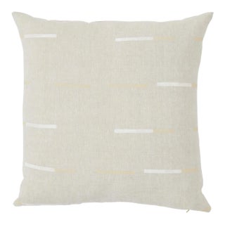 Schumacher x Caroline Z Hurley Overlapping Dashes Pillow In Buff For Sale