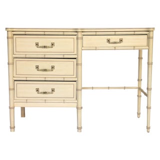 Henry Link Bali Hai Faux Bamboo Desk For Sale