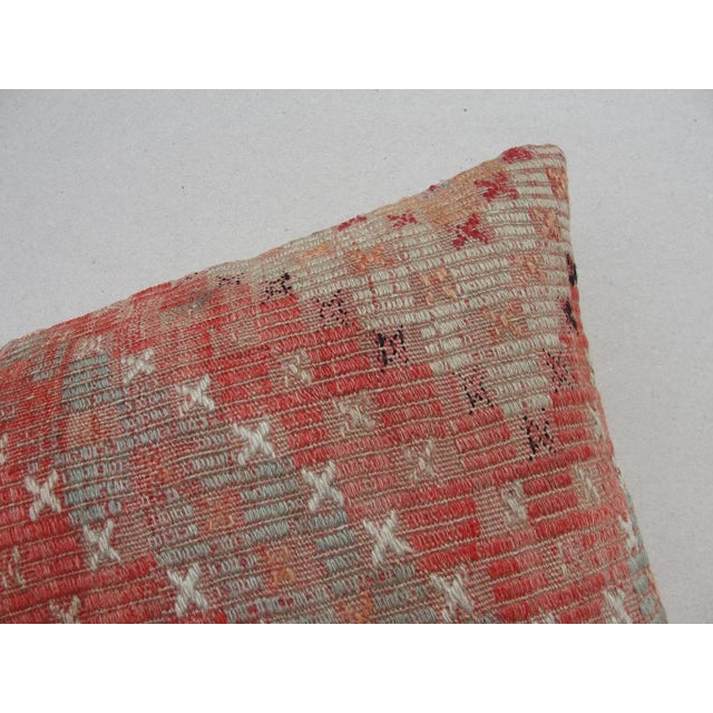 Textile 1970s Kilim Rug Pillow Cover For Sale - Image 7 of 11