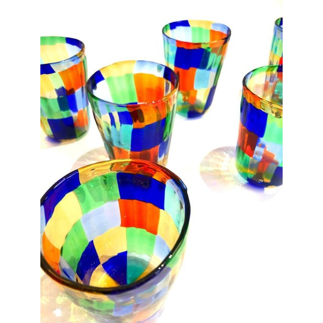 Murano Pezzati Cocktail Glasses in the Style of Venini, 2004, Set of 6 For Sale - Image 14 of 17
