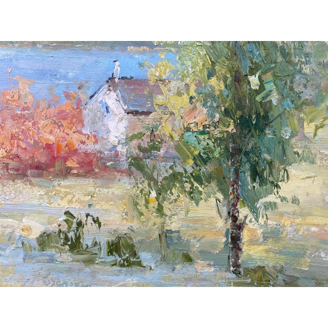 Impressionistic Landscape Original Oil Painting For Sale - Image 9 of 12