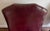 Late 20th Century St. Timothy Queen Anne Style Maroon Leather Library/Office Chairs - A Pair For Sale - Image 4 of 12