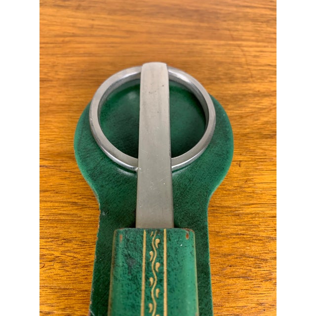 1970s Scissor, Letter Opener, Leather Desk Set For Sale - Image 5 of 10