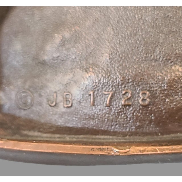 Early 20th Century Antique Jennings Brothers Copper Western Saddle Trinket Holder Desk Art For Sale - Image 5 of 5